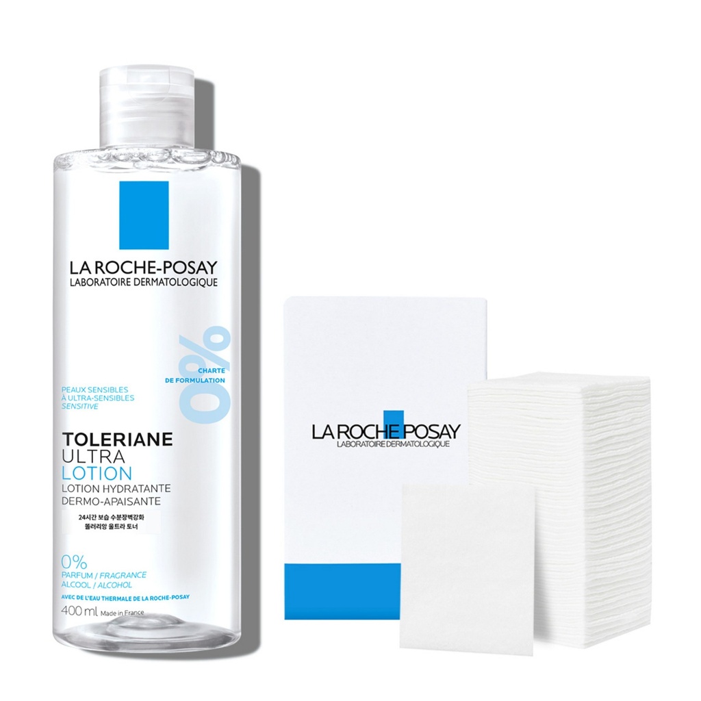 La Roche Posay Tolerian Ultra Lotion 400ml + Cotton Pad 40p Set