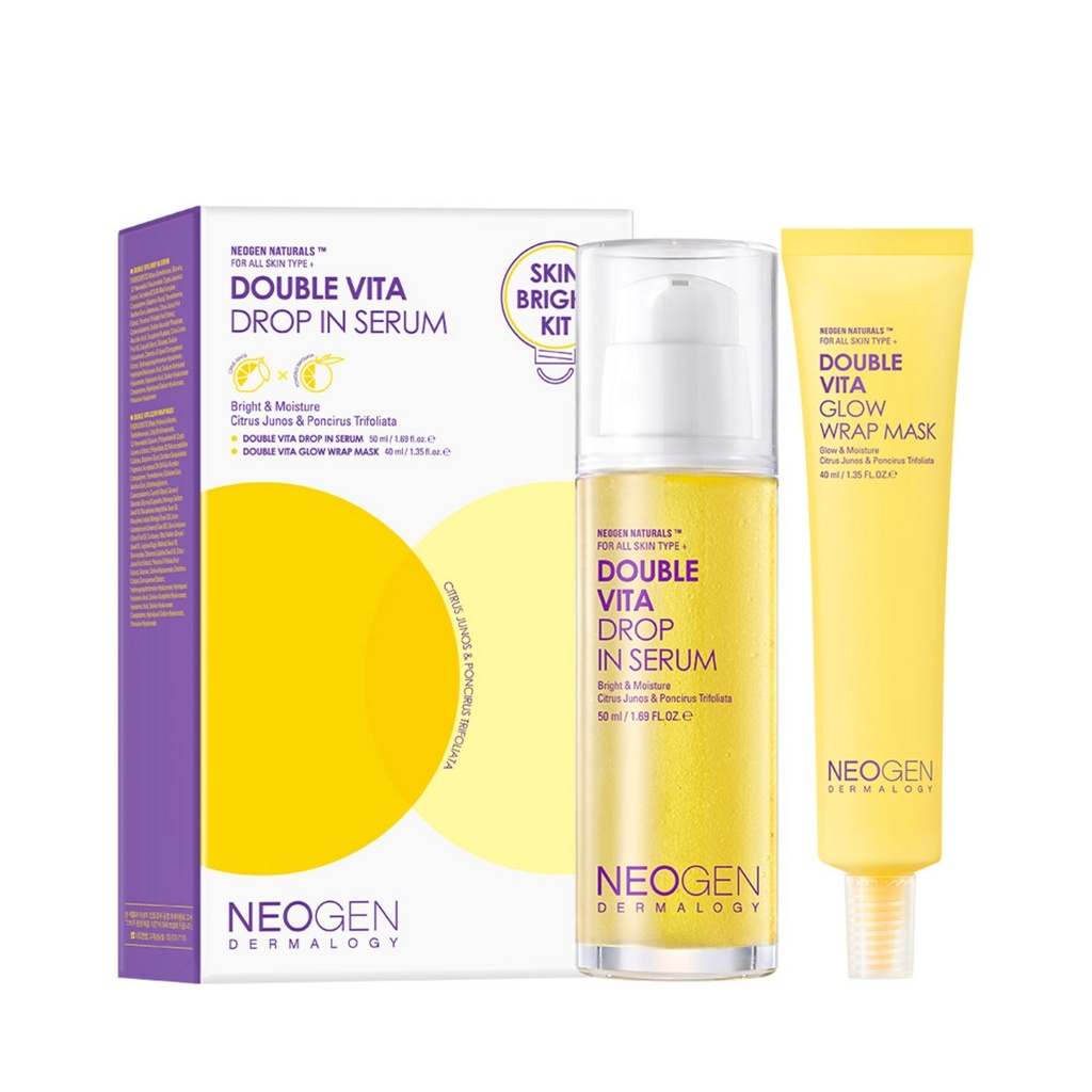 Neogen Dermalogy Double Vita Drop-in Serum 50ml + Glow Wrap Mask 40ml Set