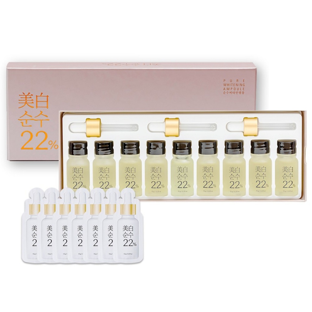 New Whitening Pure 22% Season 3 British Vitamin Whitening Whitening Ampoule Original Product (10g) + Pouch Ampoule