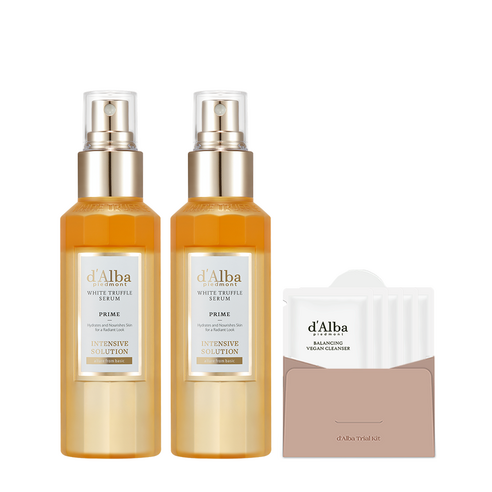 Dalba White Truffle Prime Intensive Serum 100ml x 2p + Cleanser 3ml x 5p Set