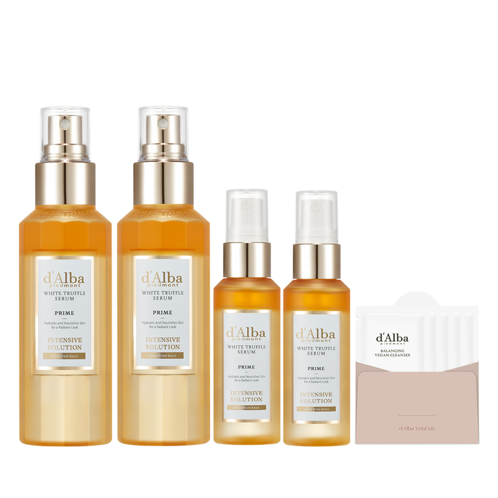 Dalba White Truffle Prime Intensive Serum 100ml x 2p + 50ml x 2p + Cleanser 3ml x 5p Set