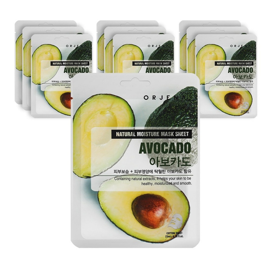 Orjena Natural Moisture Mask Avocado 30 Sheets