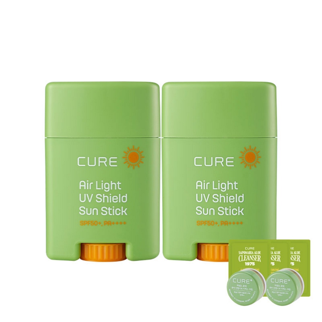 Kim Jung-moon Aloe Cure Air Light UV Shield Sun Stick 20g x 2p + 2X Cream 3.5g x 2p + Cleanser 2ml x 3p