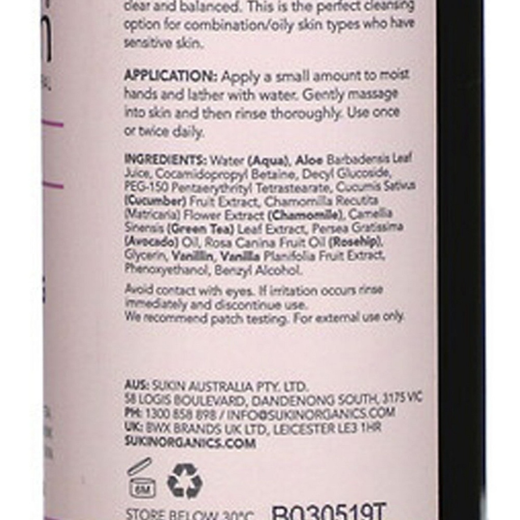 Sukin Cleansing Gel Sensitive Skin