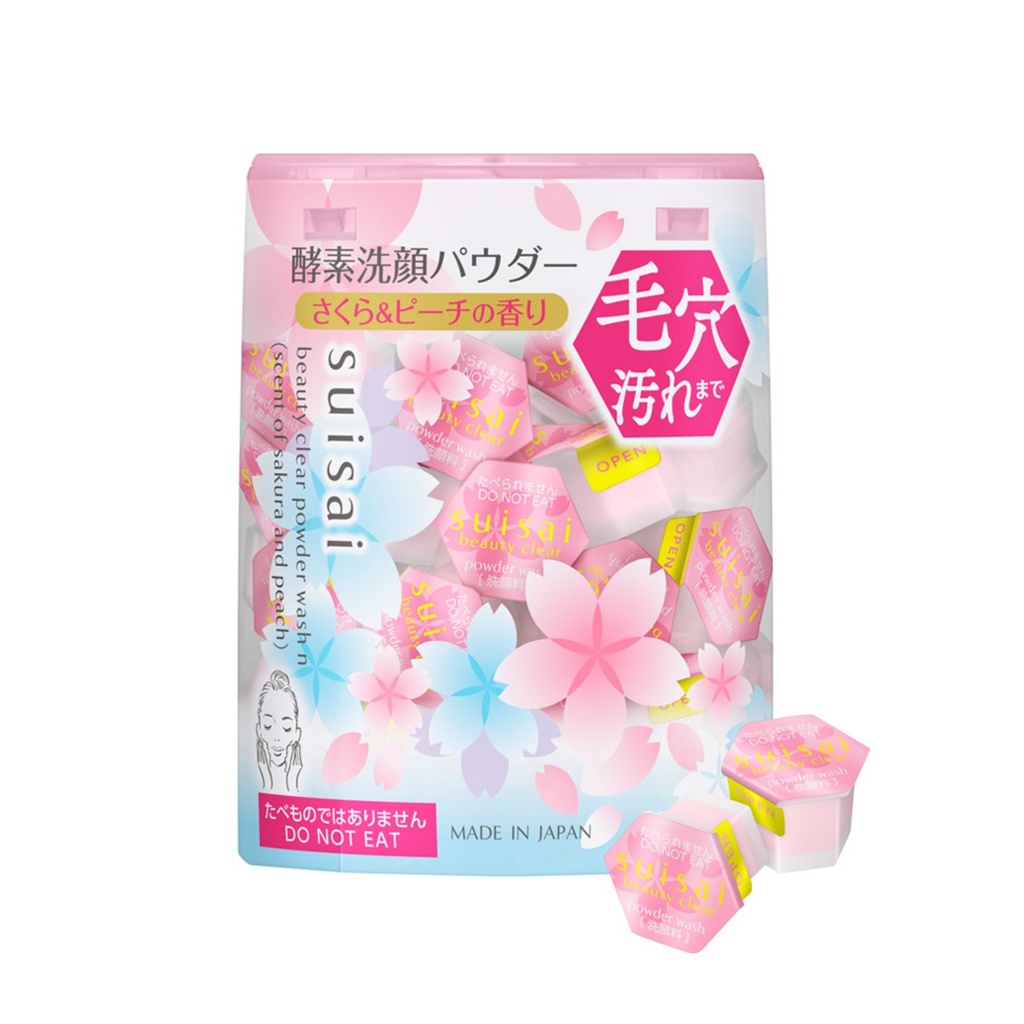 Suisai Beauty Clear Powder Wash N Sakura & Peach Fragrance 32p