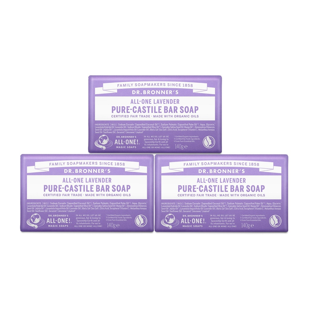 Dr. Bronner's Lavender Pure Castile Bar Soap