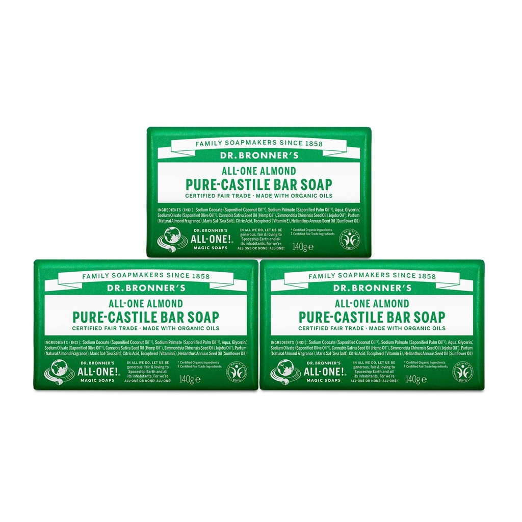 Dr. Bronner's Almond Pure Castile Bar Soap