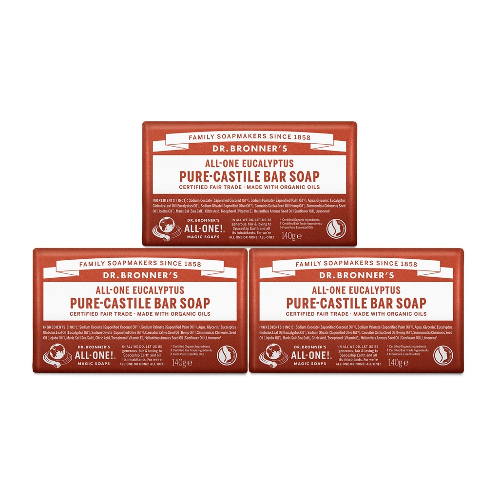 Dr. Bronner's Eucalyptus Pure Castile Bar Soap