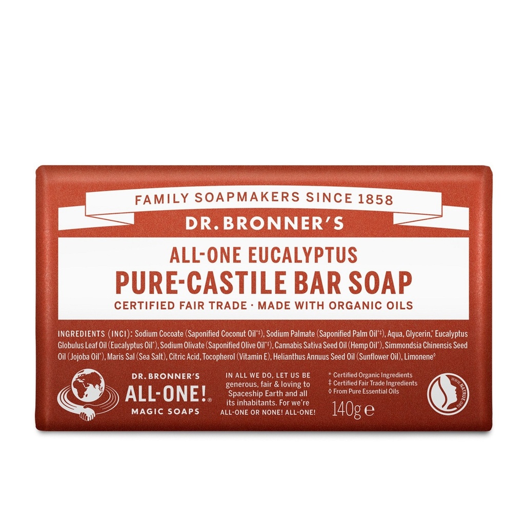 Dr. Bronner's Eucalyptus Pure Castile Bath Soap 140g