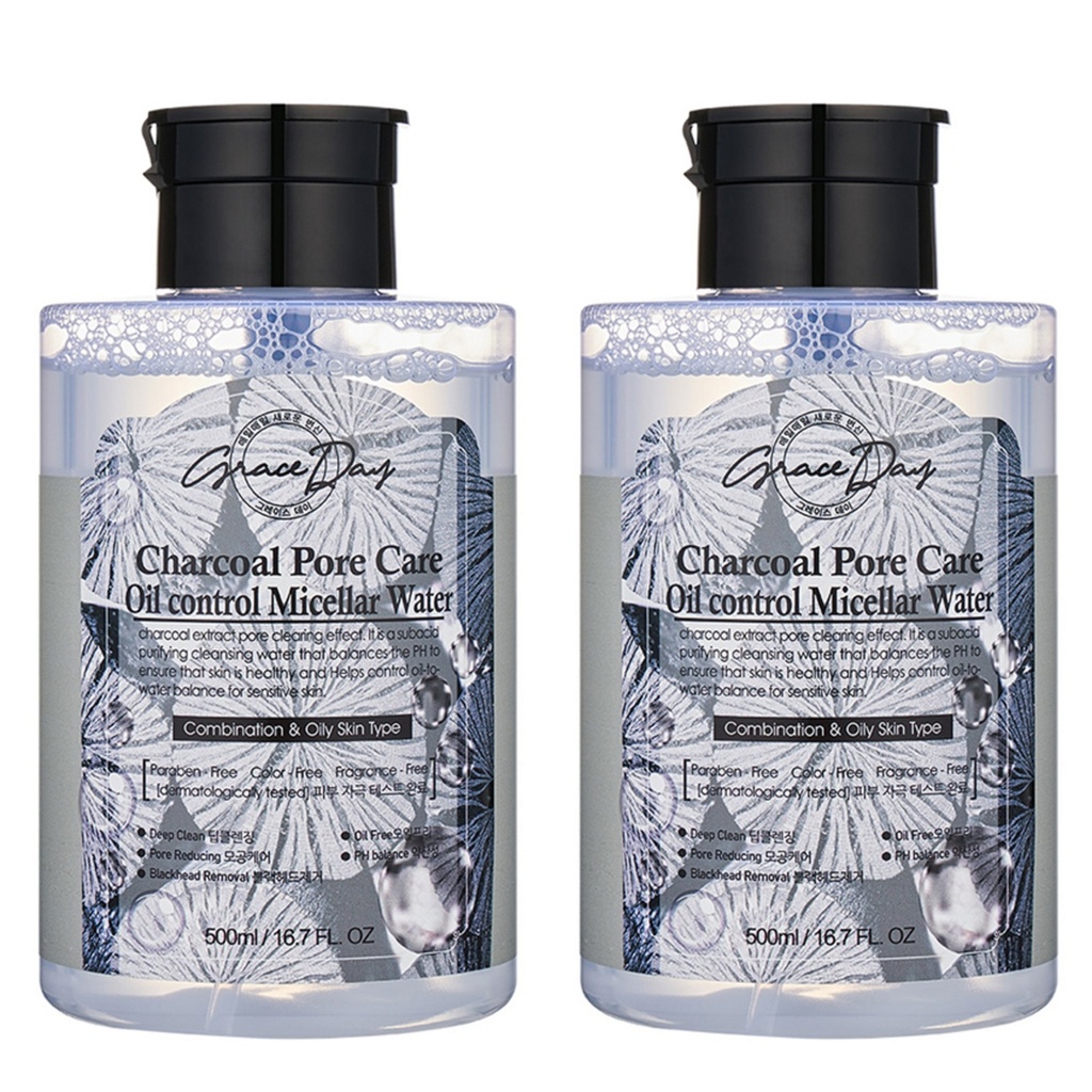 Graceday Charcoal Pore Care Oil Control Micellar Cleansing Water