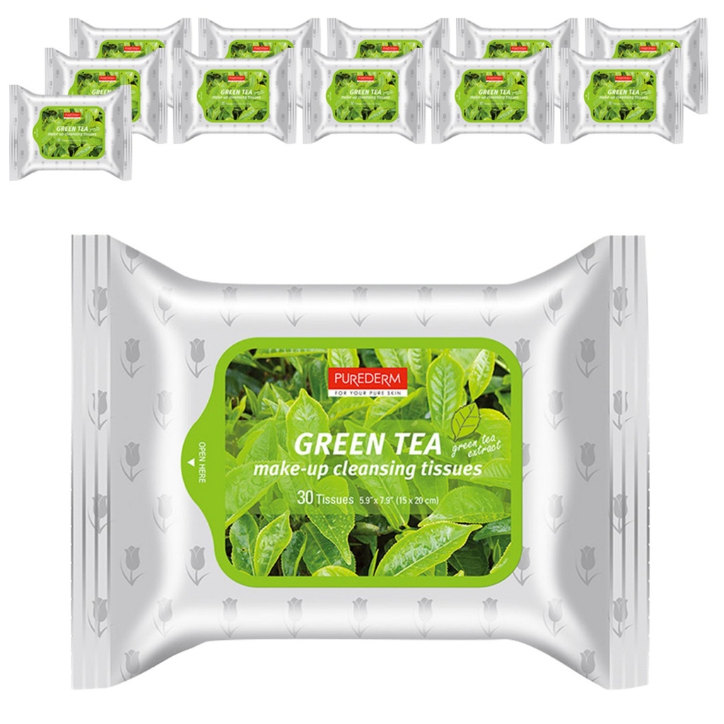 Purederm Green Tea Makeup Cleansing Tissue