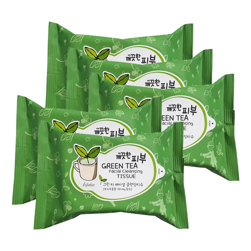 Clean Skin Green Tea Facial Cleansing Tissue