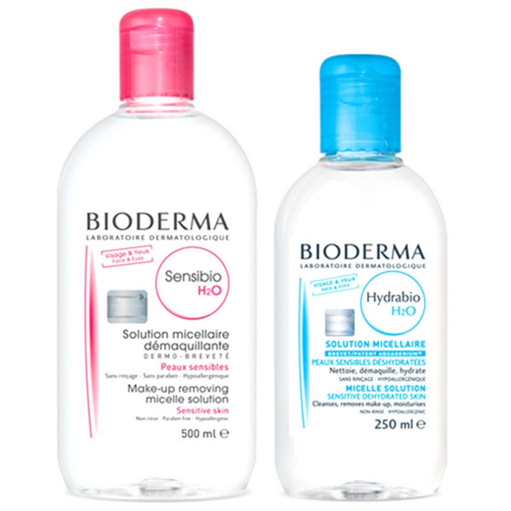 Bioderma Sensibio H2O + Hydrabio H2O Cleansing Water