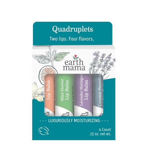 [SKU_NG8IUP_14LU535] [Coupang Import] Earth Mama Lip Balm Set of 4