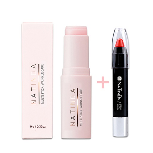 [SKU_2VH7P8B_5UBDSVD] Natinda Multi Stick Wrinkle Care 9g + Natinda Creamy Lip Crayon 3g Set