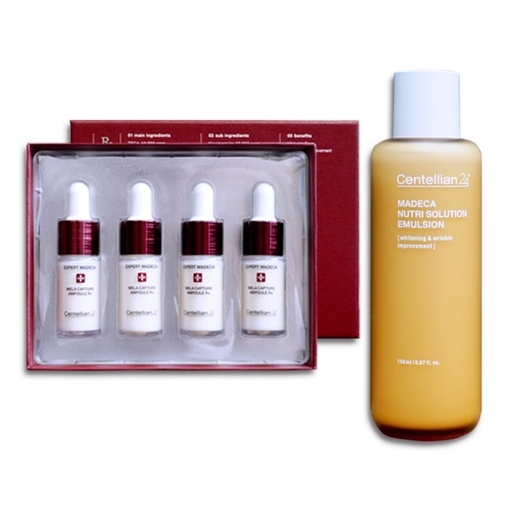 [SKU_2QO936A_4X2EBTF] Centellian24 Expert Madeca Mela Capture Ampoule Rx 4p + Madeca Nutri Solution Emulsion 150ml Set