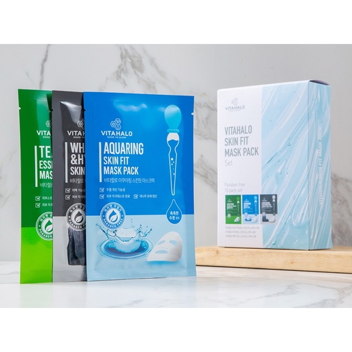 [SKU_2NYVVZT_4KOK2BI] Vita Halo Skin Fit Mask Pack Tea Tree + Whitening Moisture + Aqua Ring