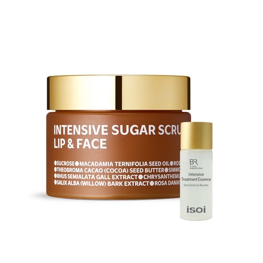 [SKU_2DJEEI1_3A21H8D] Isoi Intensive Sugar Scrub Lip & Face 60g + Intensive Treatment Essence 8ml