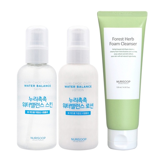 [SKU_XM5A2H_1L5Q68P] Nurisup Nuri Moist Skin 160ml + Lotion 160ml + Noksamcho Foam Cleanser 120ml