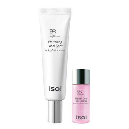 [SKU_2DJEEDM_3A21GO9] Isoi Bulgarian Rose Whitening Spot 20ml + Blemish Tonic 8ml