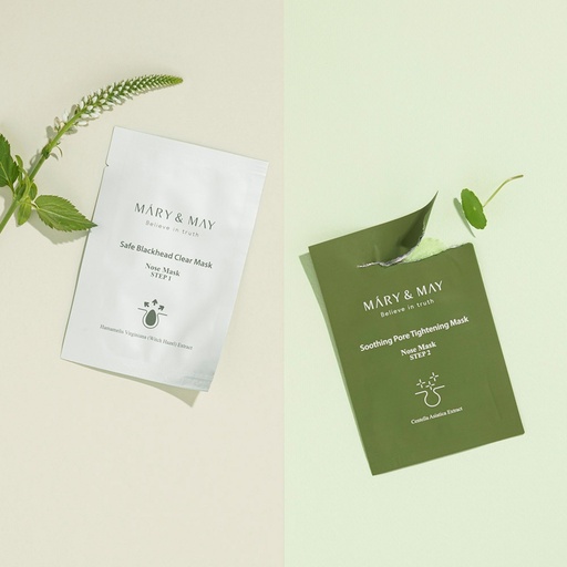 [SKU_33UQ99U_7A8T9UU] Marienmay Daily Safe Blackhead Clear Nose Pack STEP1 10p + STEP2 10p Set