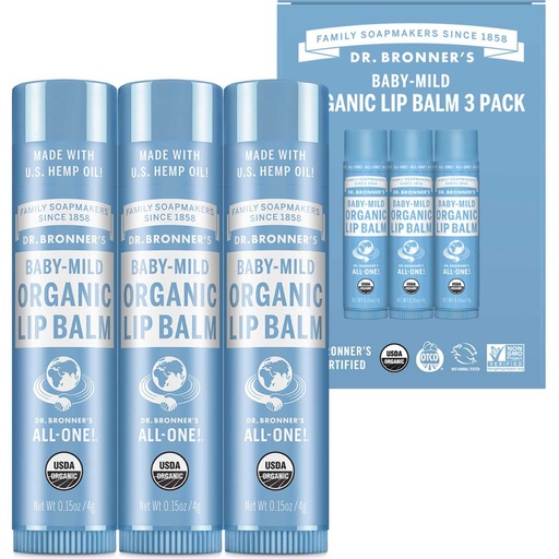 [SKU_25SMXE_10WZOBO] Dr. Bronner's Baby Mild Lip Balm 4g