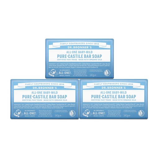 [SKU_2KYBRLX_46OCCKY] Dr. Bronner's Baby Mild Pure Castile Bar Soap