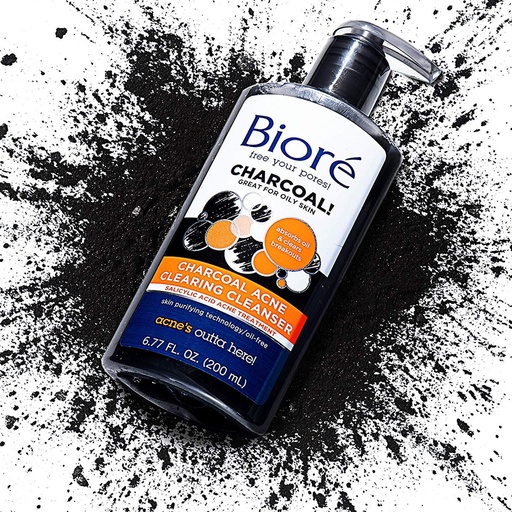 [SKU_15X0KU_3W4I59] Biore Charcoal Acne Clearing Cleanser