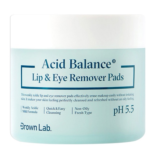 [SKU_212TM9_60R74U] Brown Lab Acid Balance Lip & Eye Remover Pad 70p