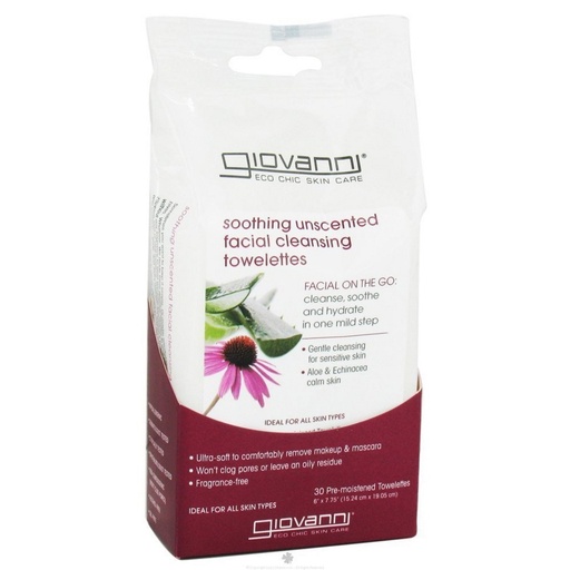 [SKU_14L80K_II1M] Giovanni Soothing Unscented Facial Cleansing Towelette