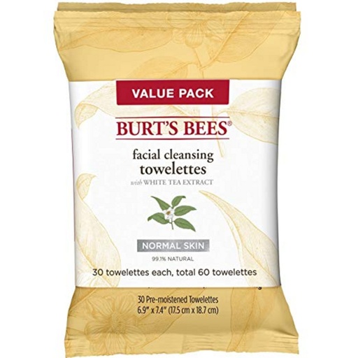 [SKU_1GR1JK_4L1NDW] Burt's Bees Facial Cleansing Towelette White Tea Extract 17.5 x 18.7cm