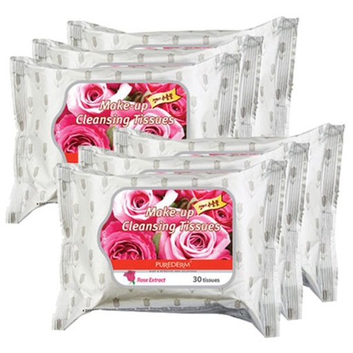 [SKU_11XS_6Z644] [Purederm] Rose cleansing tissue