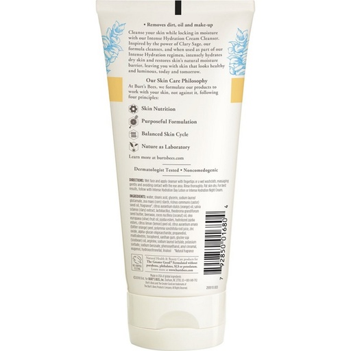 [SKU_1ZJQS_1VY24] Burt's Bees Intense Hydration Cream Cleanser with Clary Sage