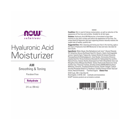 [SKU_CIG3_184SM] Now Foods Hyaluronic Acid Moisturizer