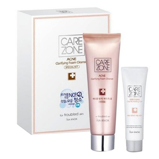 [SKU_LWZ4S_28TC9T] Carezone Dr.Solution R Acneform Cleanser 130ml + Peeling Gel 50ml Set