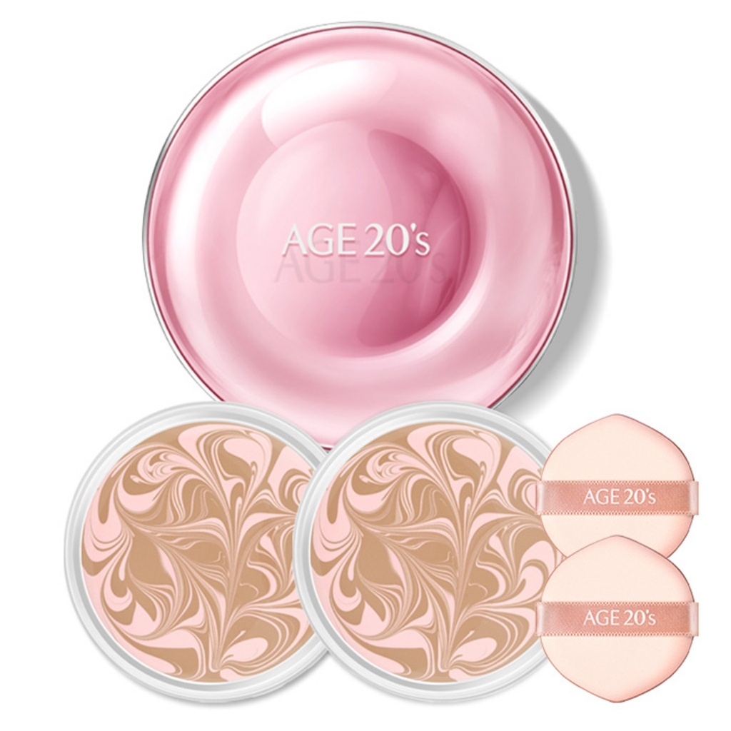 Age2wen's New Original Pact Pink Case + Refill 2p