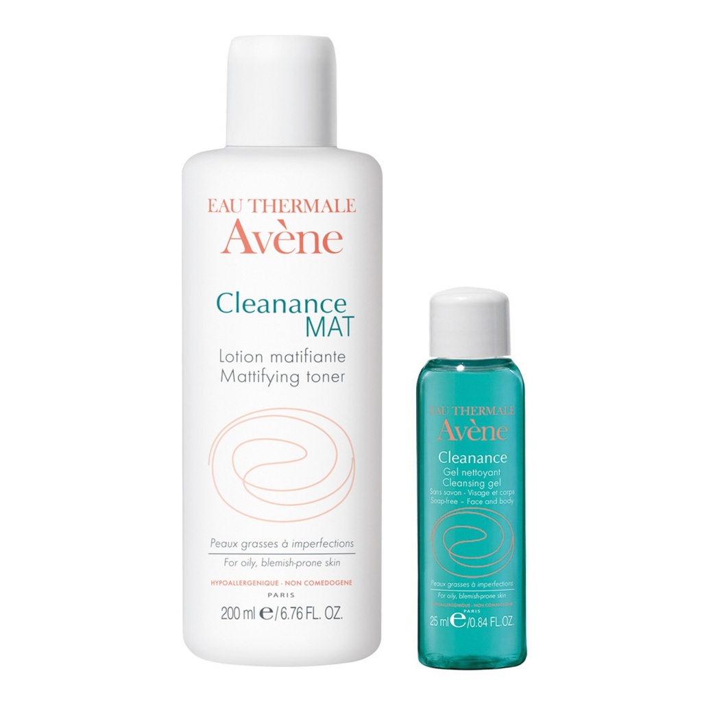 Avene Cleanance Matte Mattifying Toner 200ml + Cleanance Cleansing Gel 25ml