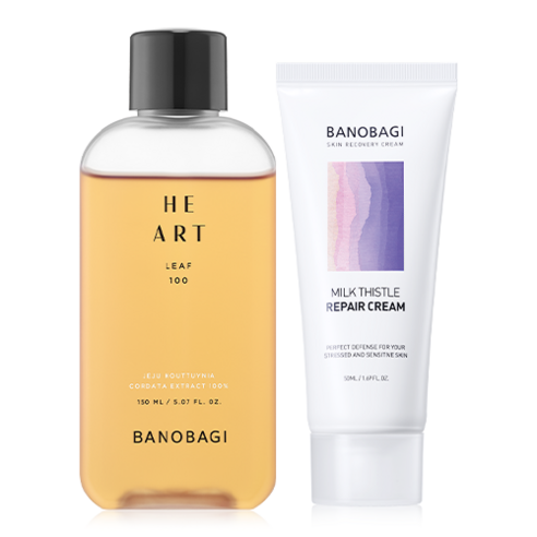 Banobagi Heart Lip Bag Essence 150ml + Milk Thistle Repair Cream 50ml