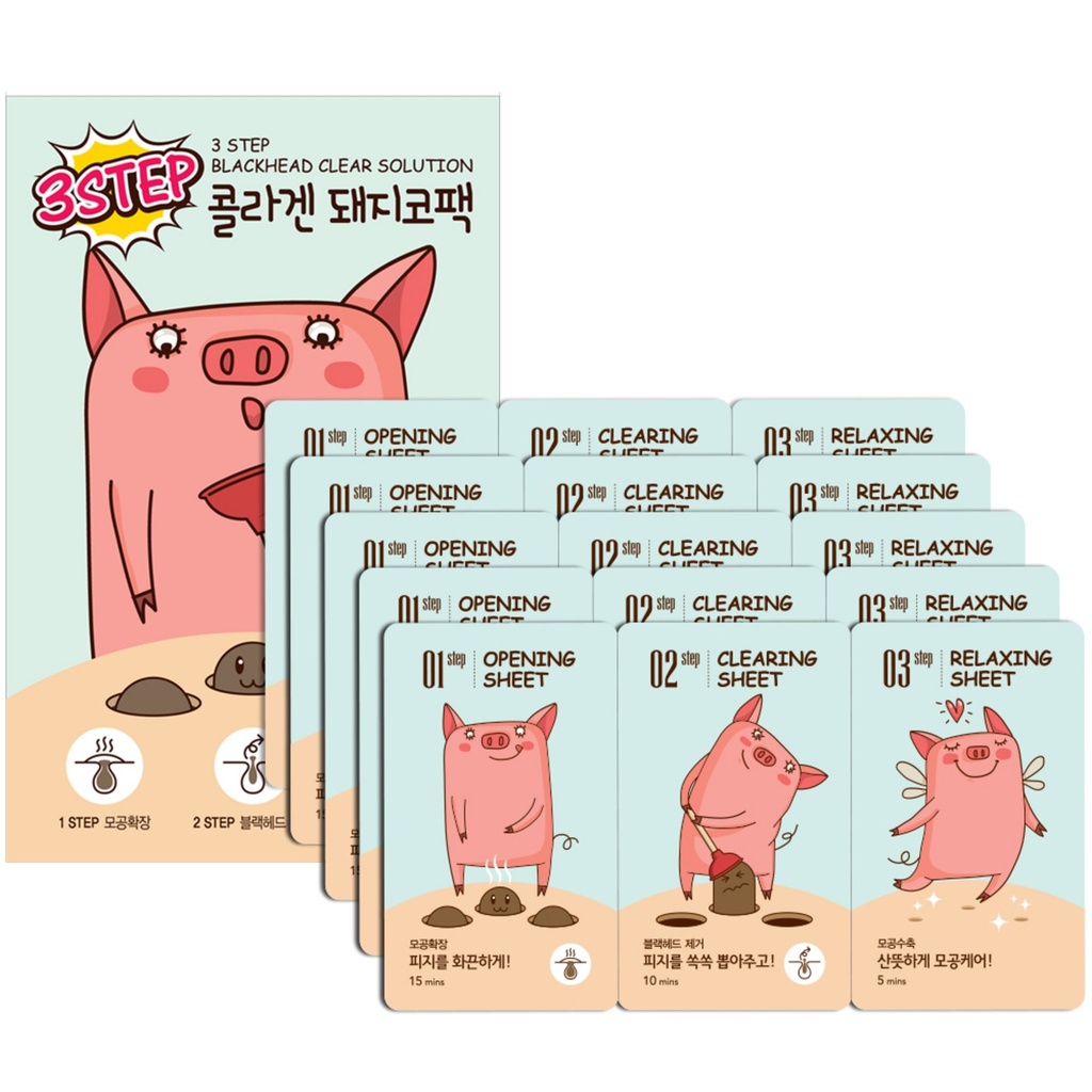 Enough Bonibel 3STEP Collagen Pig Nose Pack