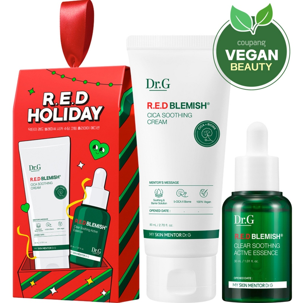 Dr.G Red Blemish Cica Soothing Cream Holiday Edition Set