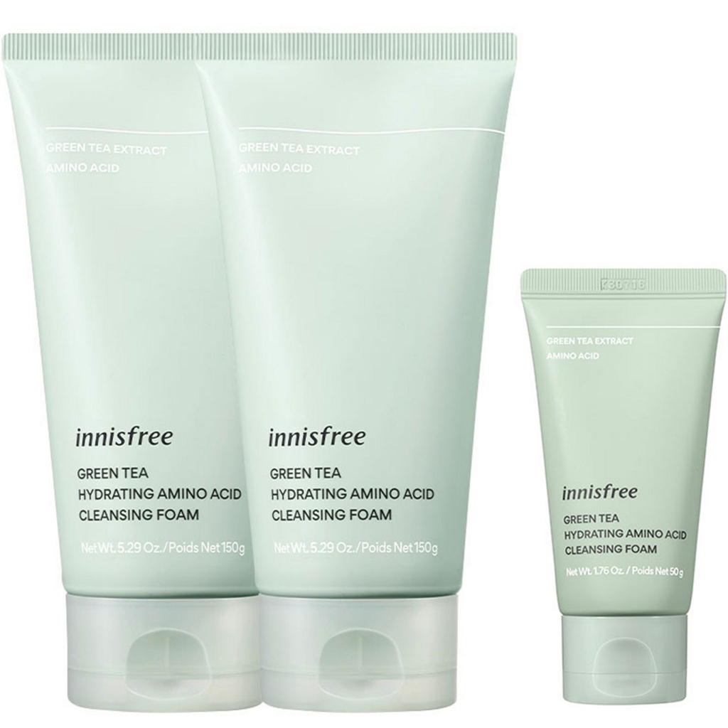 Innisfree Green Tea Moist Amino Cleansing Foam 150g x 2p + 50g Set