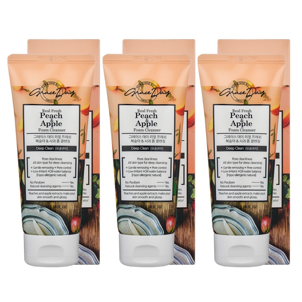 Graceday Real Fresh Peach & Apple Foam Cleansing