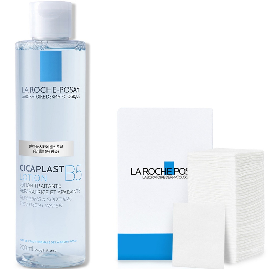 La Roche Posay Cicaplast Essence Toner B5 200ml + 40 cotton cotton pads set