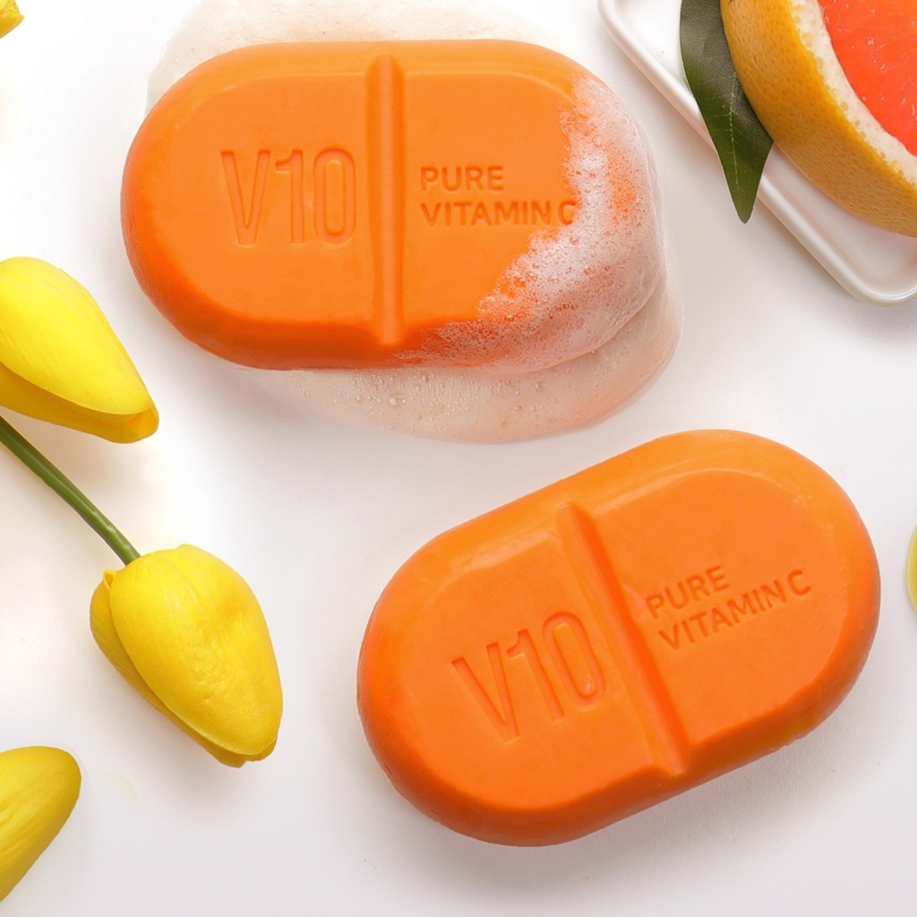 SOME BY MI Pure Vitamin C V10 Cleansing Bar 106g + Miracle Toner 6ml x 2p Set