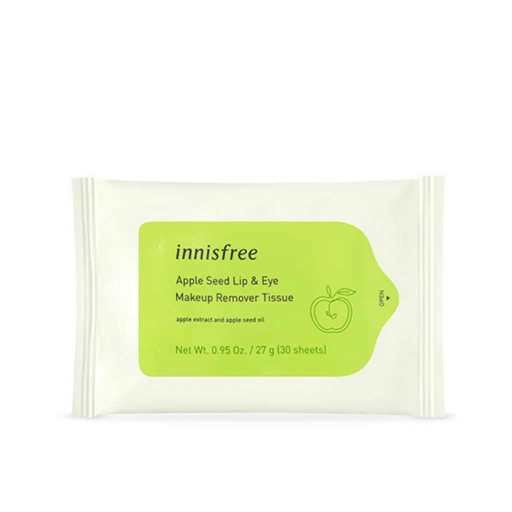 Innisfree Apple Seed Lip & Eye Makeup Remover Tissue 30ea