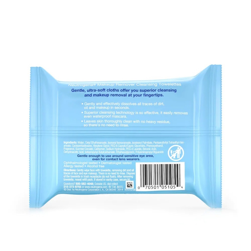 Neutrogena Makeup Remover Cleansing Towelette 19 x 18.5cm