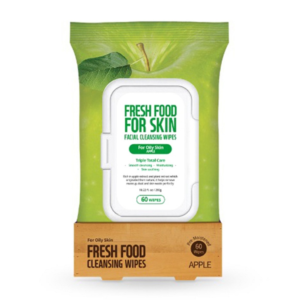 Farmskin Fresh Food For Skin Cleansing Wipes Apple