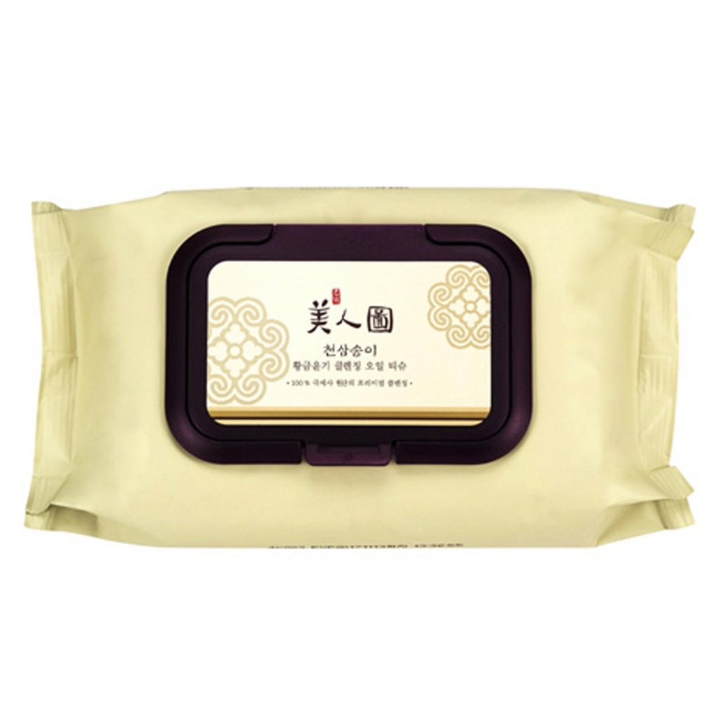 THE FACE SHOP Myunghan Miindo Cheonsamsongi Golden Shine Cleansing Oil Tissue