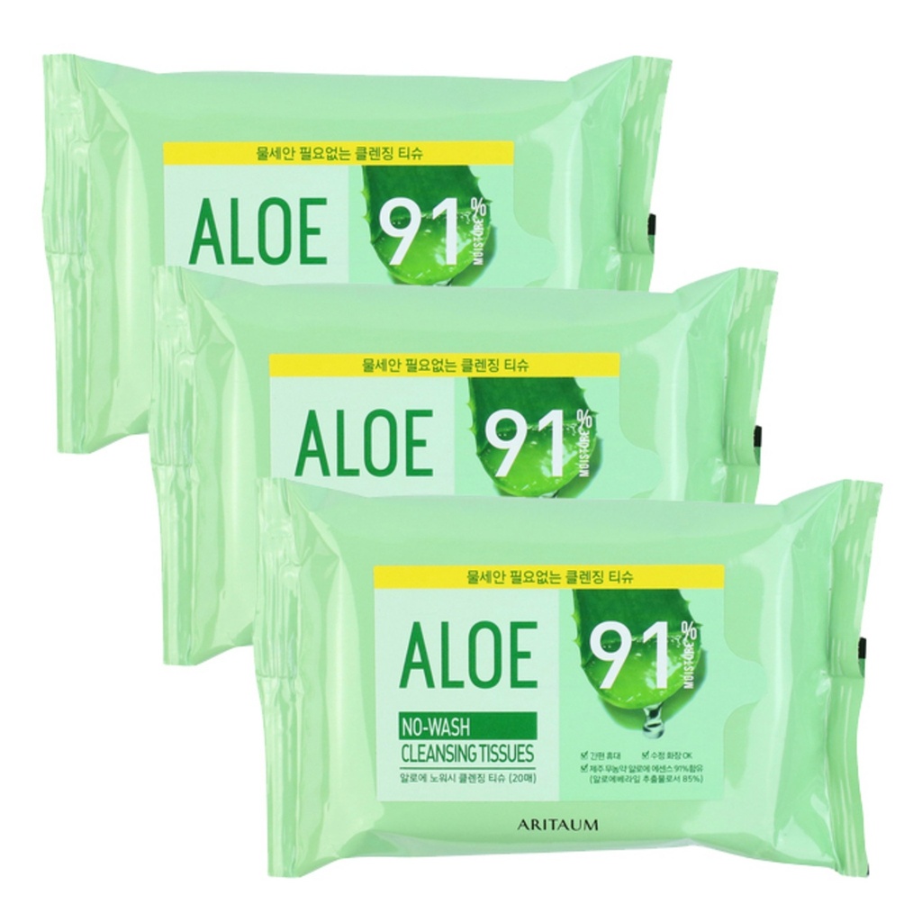 Aritaum Aloe No Wash Cleansing Tissue