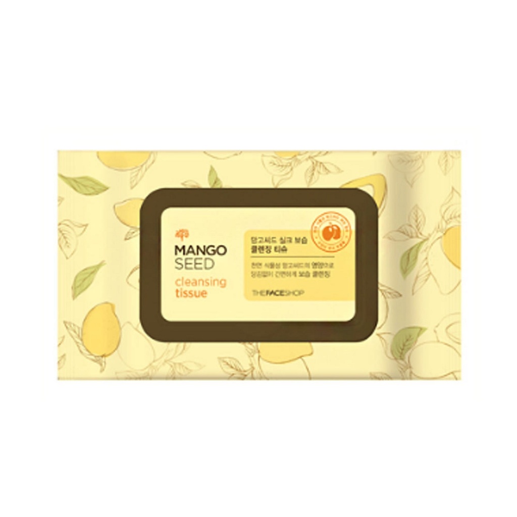 The Face Shop Mango Seed Silk Moisturizing Cleansing Tissue for Travel